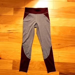 Cloud chaser women's leggings size medium Burgundy and Grey